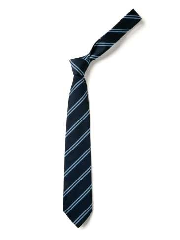 Navy With Light Blue Double Stripe Tie (Box of 24)