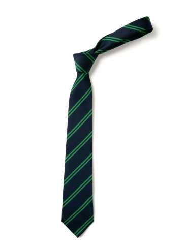 Navy With Green Double Stripe Tie (Box of 24)