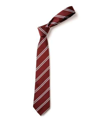 Maroon With White Double Stripe Tie (Box of 24)