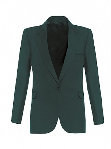 Bottle Green Signature Suit Jacket Woven Polyester Twill Girls and Ladies