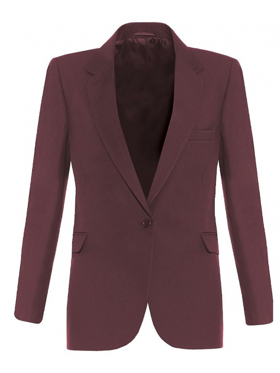 Maroon Signature Suit Jacket Woven Polyester Twill Girls and Ladies