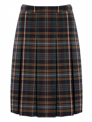 Eco school tartan skirt knife pleat - Multi Colour Tartan