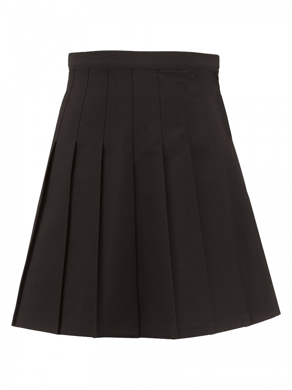 Pleated Senior School Skirt Black Stitch Down Pleats