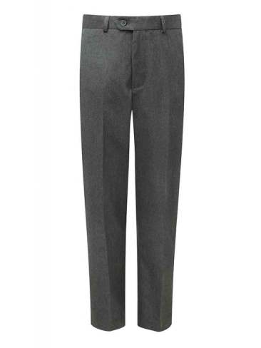 Suit Trousers Flat Front Style Senior Boys and Mens sizing in Grey
