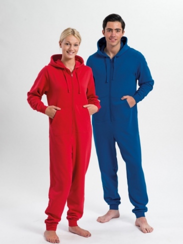 Onesie unisex all in one sleep & lounge wear, cotton rich, bright colours