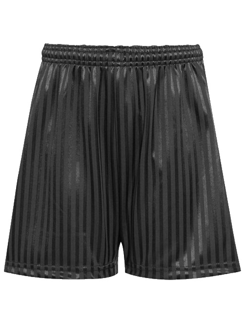 Ashley C of E Primary School PE Shorts Black Shadow Stripe