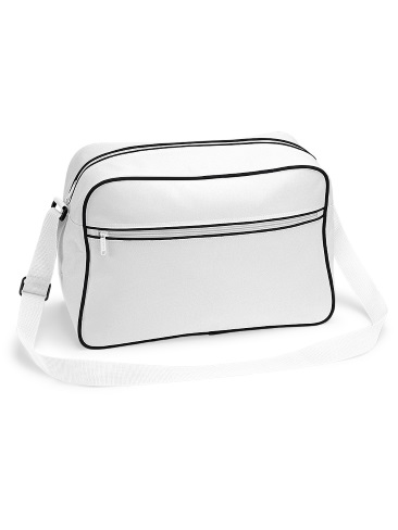 School Premium Retro Shoulder Bag contrasting piping, adjustable shoulder strap
