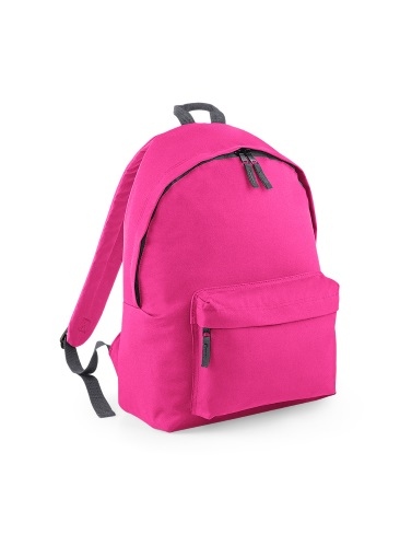 School backpack for juniors, shoulder straps, double zip, front zip pocket