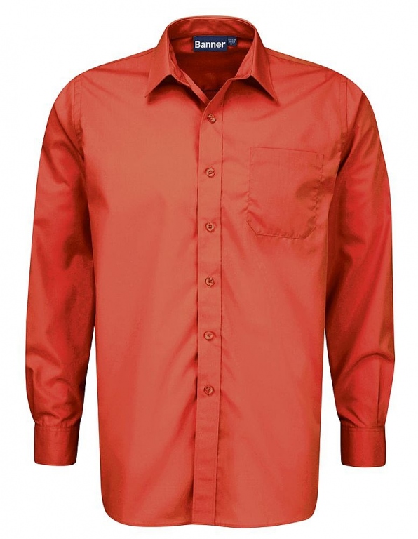 Boys school shirt with tie collar and long sleeves