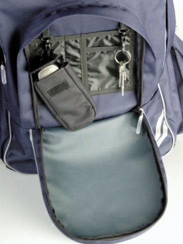 Senior school backpack with waterproof compartment, back support, organiser