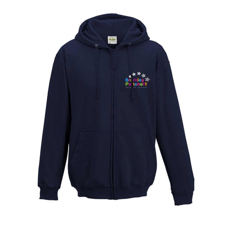 Bromley Pensnett Primary School Staff Zipped Hoodie French Navy