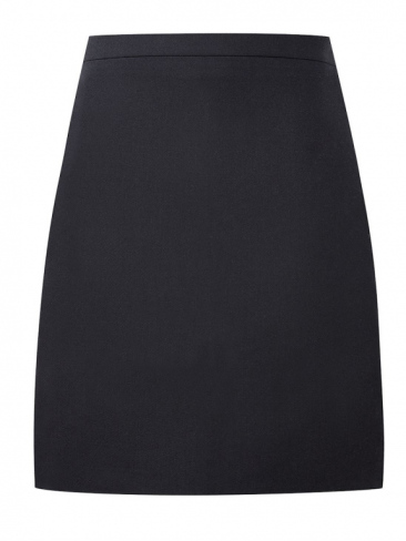 Black poly wool suit skirt
