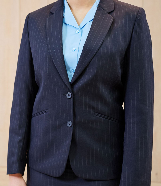 Navy Pinstripe Poly Wool Suit Girls and Ladies Sizes