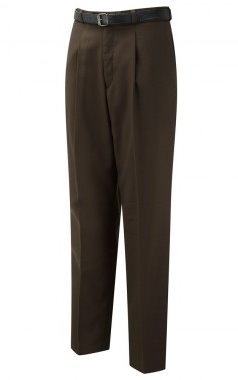 Senior boys school trousers with front pleats and short, reg and long lengths