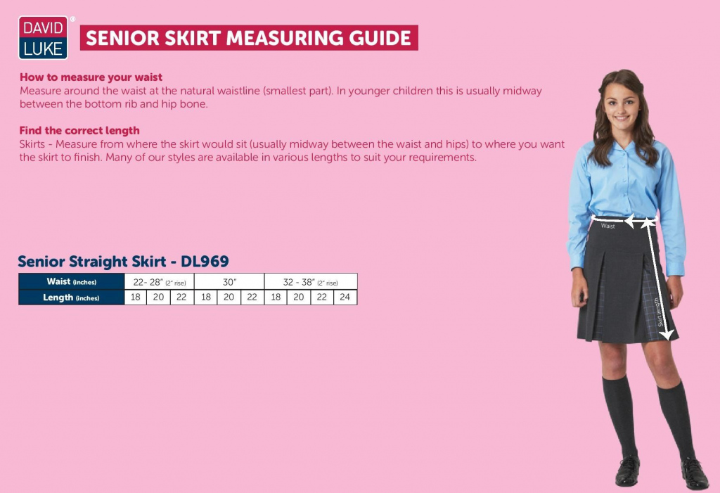 Straight Eco Skirt Sizing Guide