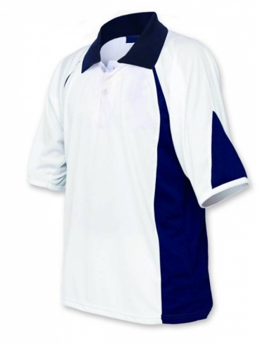 Sports Team Training Polo Shirt Short Sleeve with Contrast Inset Mesh Panel