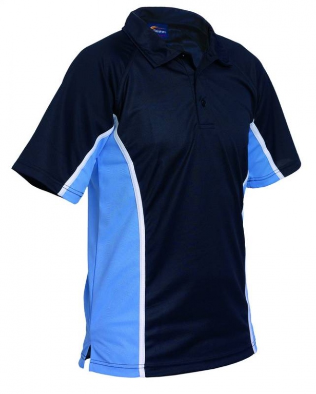 Sports Team Training Polo Shirt Short Sleeve with Contrast Colour Side Panels