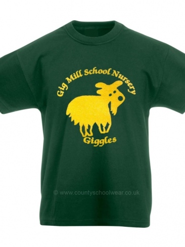 Gig Mill Nursery uniform crew neck printed T-shirt