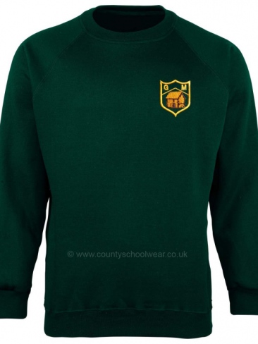 Gig Mill Primary School uniform crew neck badged sweatshirt
