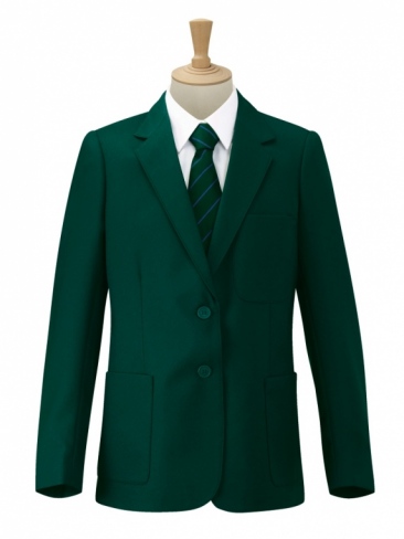 Girls school uniform blazer jacket in bottle green, brown, royal, academy blue