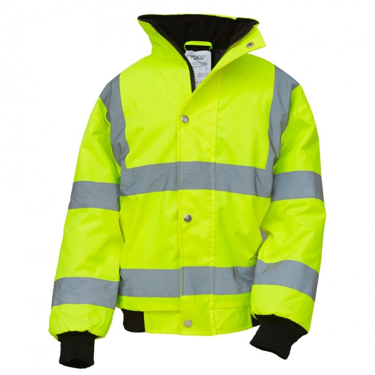 School wear hi vis bomber jacket waterproof coat with hood