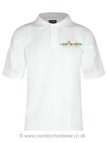 Hob Green Primary School PE polo shirt with embroidered school logo badge