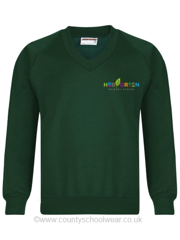 Hob Green Primary School Uniform V-Neck Sweatshirt