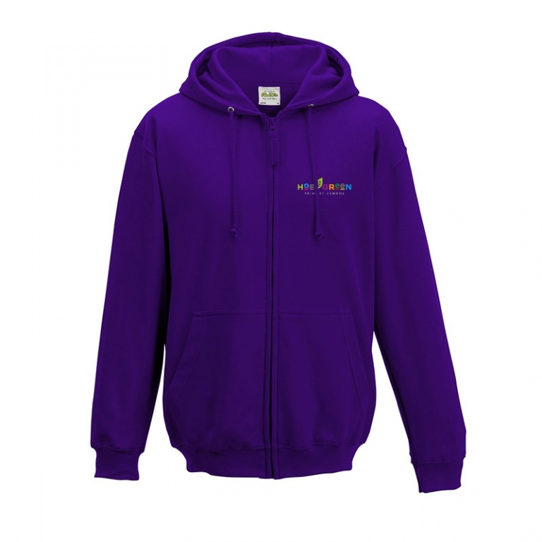 Hob Green Primary School Staff Zipped Hoodie Purple