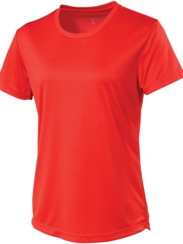 School fitted T-shirt polyester in school uniform colours for school sports wear