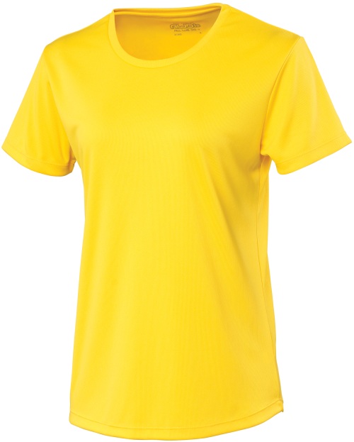 School fitted T-shirt polyester in school uniform colours for school sports wear