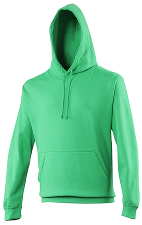 School or college hooded top in classic sweatshirt fabric for everyday wear