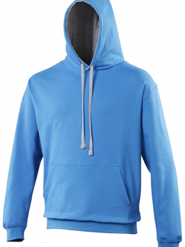 School or college contrast hoodie in classic sweatshirt fabric for everyday wear