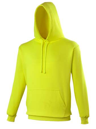 School senior fluorescent hoodies in vibrant colours with matching drawcord 
