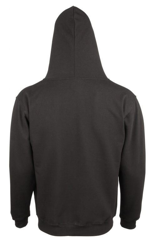 School or College Zipped Hoody Zoodie with Contrast Colour Hood and Drawcords