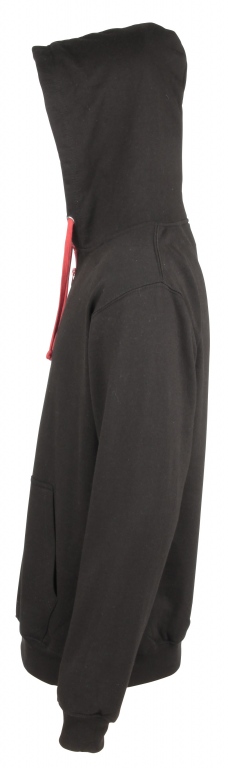 School or College Zipped Hoody Zoodie with Contrast Colour Hood and Drawcords