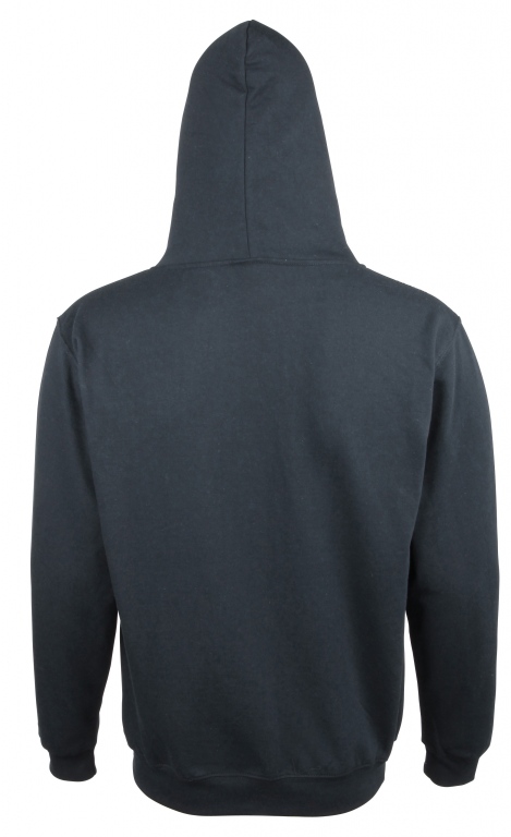 School or College Zipped Hoody Zoodie with Contrast Colour Hood and Drawcords
