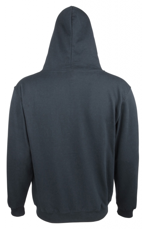 School or College Zipped Hoody Zoodie with Contrast Colour Hood and Drawcords