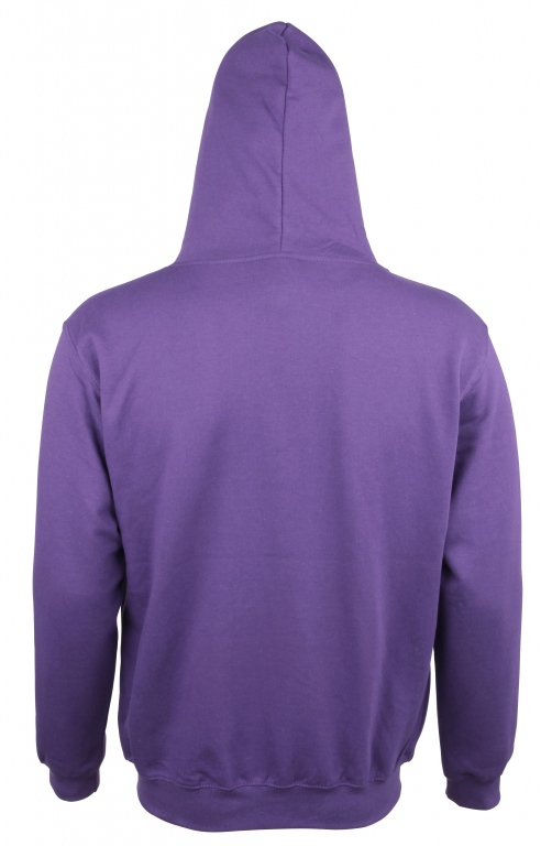 School or College Zipped Hoody Zoodie with Contrast Colour Hood and Drawcords
