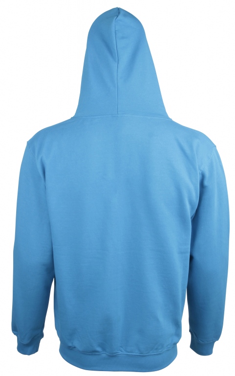 School or College Zipped Hoody Zoodie with Contrast Colour Hood and Drawcords