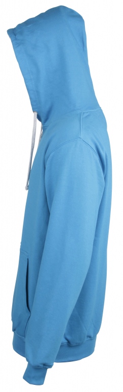 School or College Zipped Hoody Zoodie with Contrast Colour Hood and Drawcords