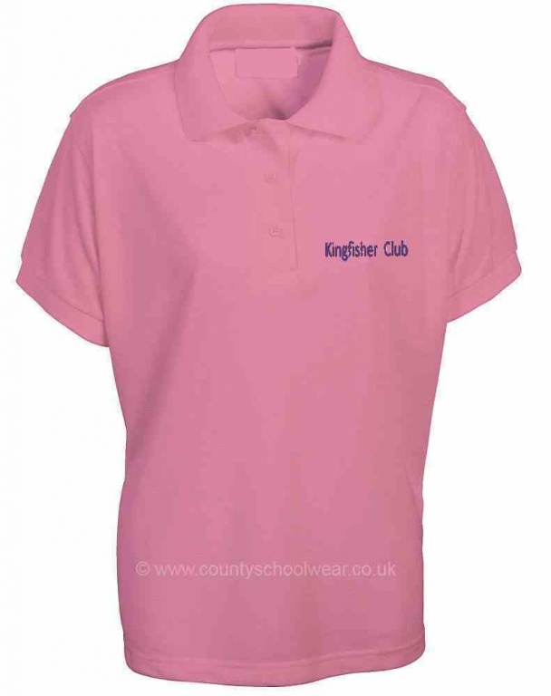 Kingfisher School Club Staff poly cotton badged polo shirt