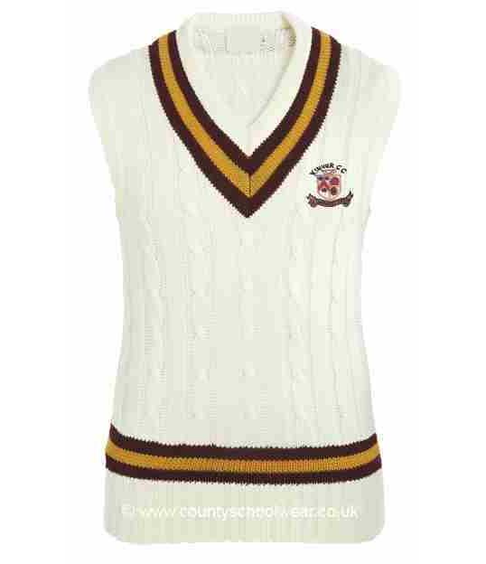 Kinver Cricket Sleeveless Sweater with Embroidered Club Crest