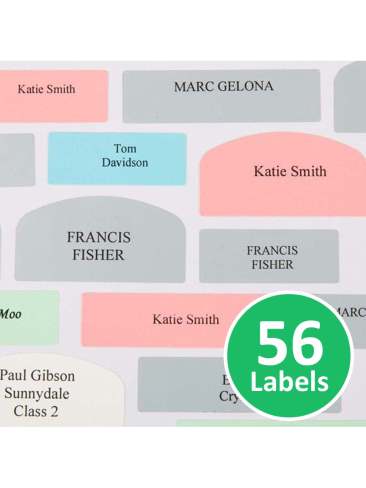 School printed peel and stick label for securely labelling school property