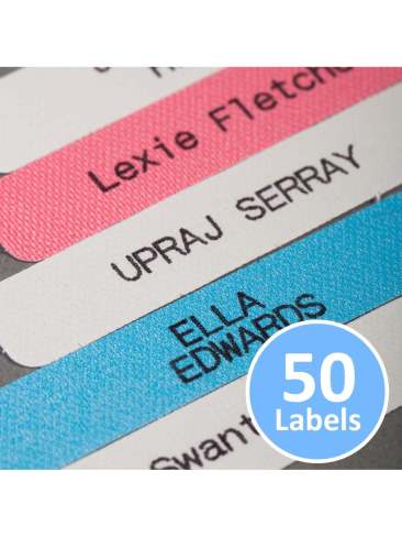 School printed iron on name tape label for securely labelling school uniform