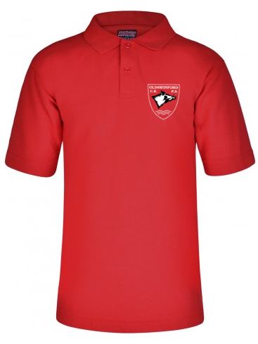 Oldswinford C of E Primary School polo shirt with embroidered school logo badge