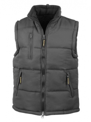 Equestrian Padded Bodywarmer with fleece lining and concealed hood