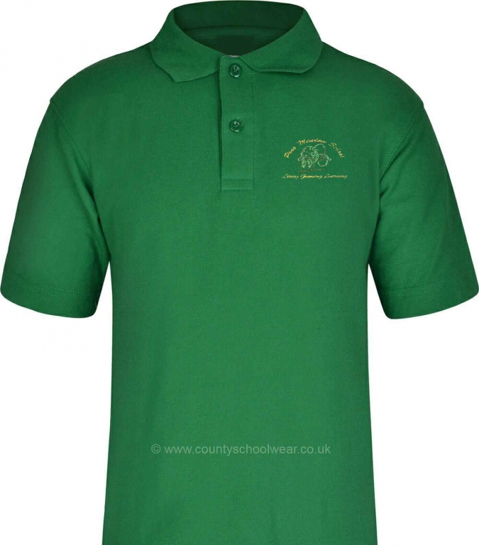 Pens Meadow School uniform poly cotton badged polo shirt