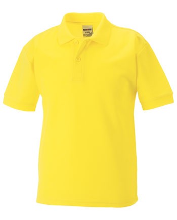 School wear polo shirt in school uniform colours for school sports or uniform