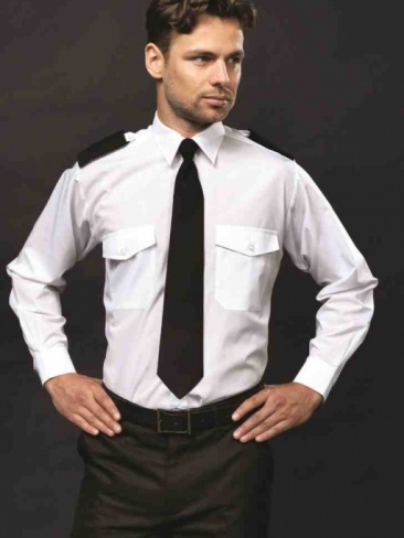 Plain woven polyester clip-on tie 3.25" blade width x 18" length