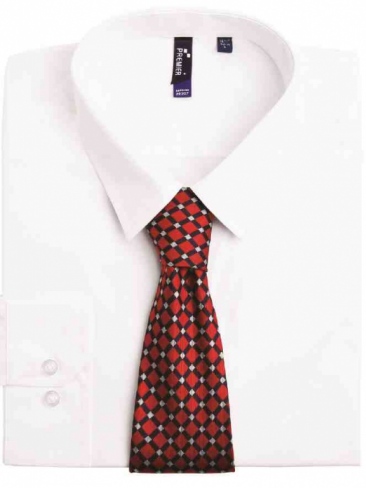 Stylish polyester colour check pattern tie 57" in length and 4" blade width